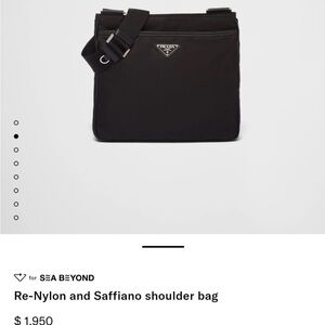 Prada Black Re-Nylon & Saffiano Messenger Bag